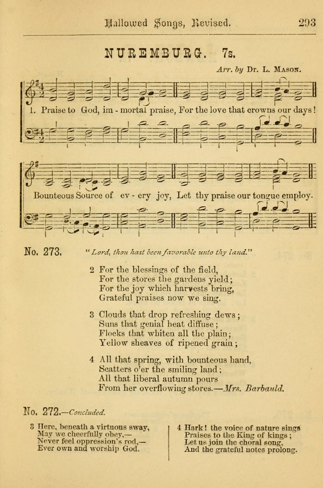 Hallowed Songs: for prayer and social meetings, containing hymns and tunes, carefully selected from all sources, both old and new, and are of the most spiritual..(Newly Revised) page 293