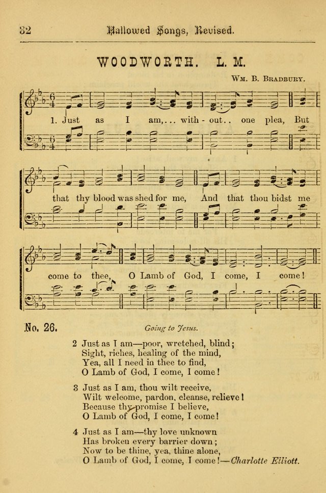 Hallowed Songs: for prayer and social meetings, containing hymns and tunes, carefully selected from all sources, both old and new, and are of the most spiritual..(Newly Revised) page 32
