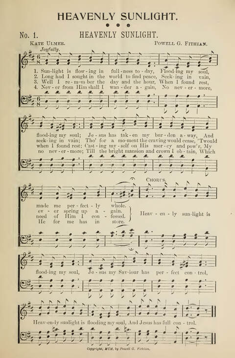 Heavenly Sunlight: containing gems of song for Sunday schools, young people