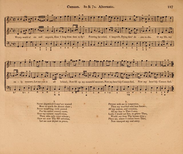 Harmonia Sacra: a Compilation of Psalm and Hymn Tunes [from the most celebrated European masters] page 187