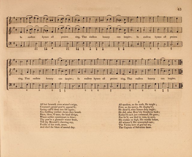 Harmonia Sacra: a Compilation of Psalm and Hymn Tunes [from the most celebrated European masters] page 43