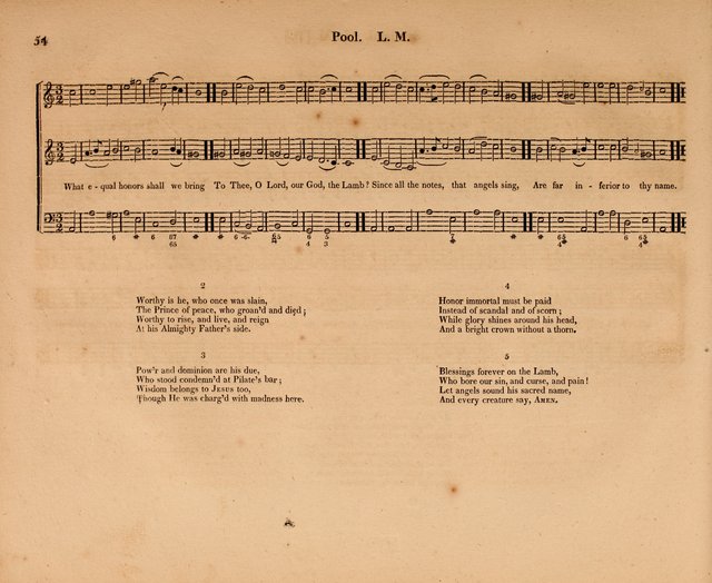 Harmonia Sacra: a Compilation of Psalm and Hymn Tunes [from the most celebrated European masters] page 54