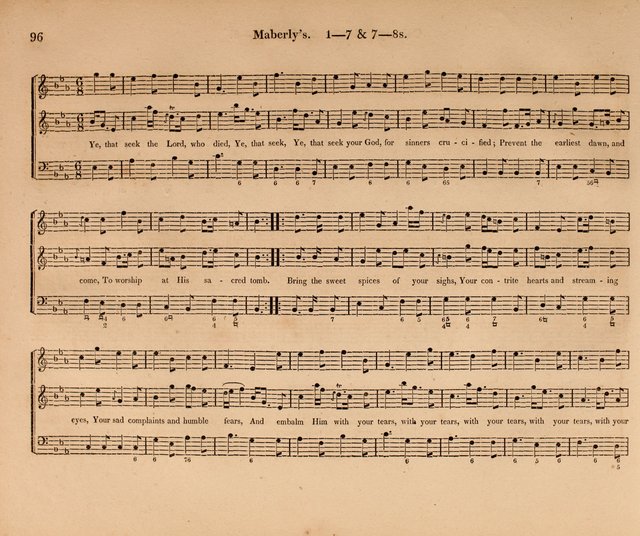 Harmonia Sacra: a Compilation of Psalm and Hymn Tunes [from the most celebrated European masters] page 96