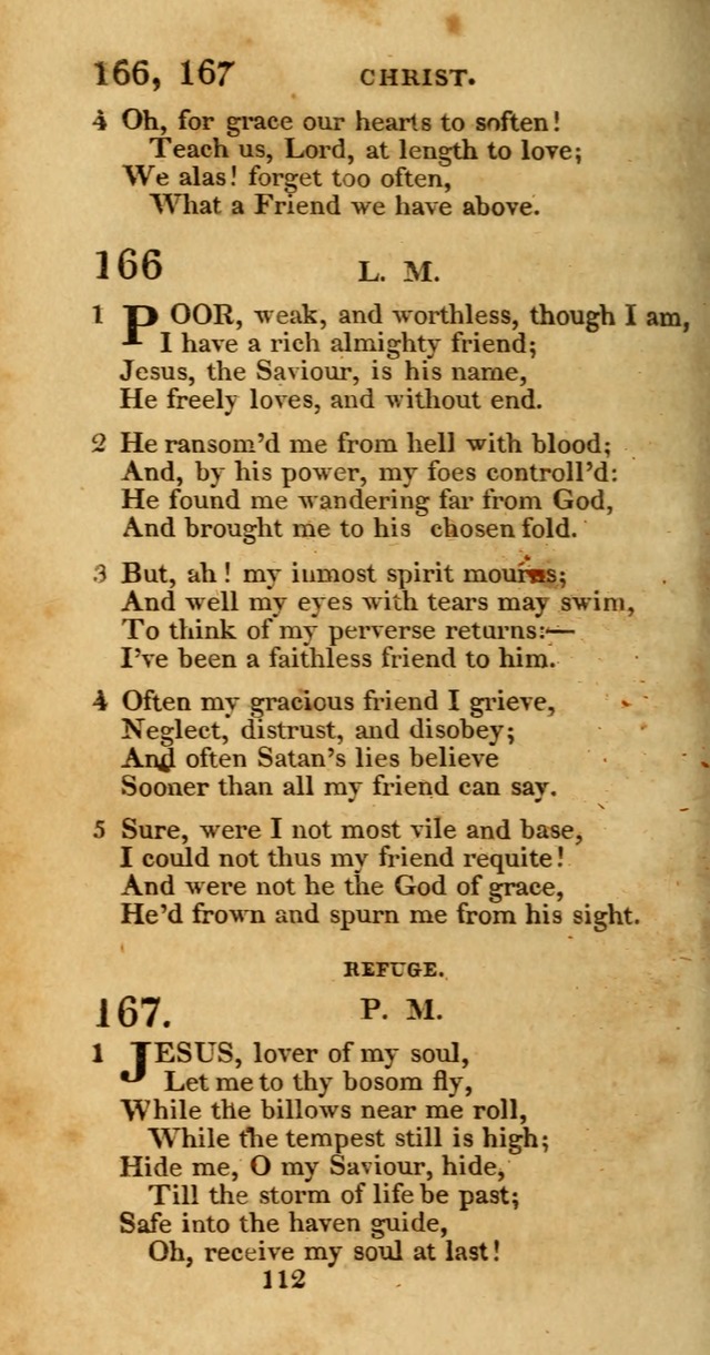 Hymns, Selected and Original: for public and private worship (1st ed.) page 112