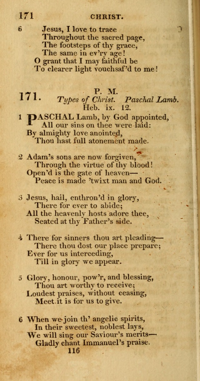 Hymns, Selected and Original: for public and private worship (1st ed.) page 116