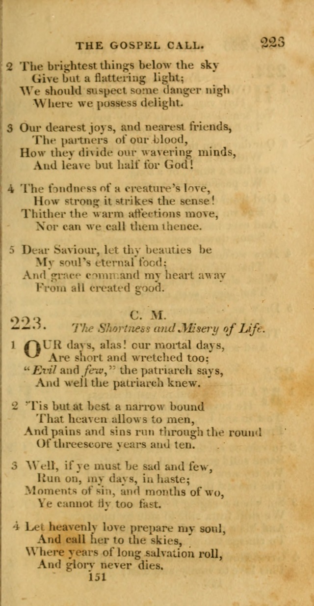 Hymns, Selected and Original: for public and private worship (1st ed.) page 151