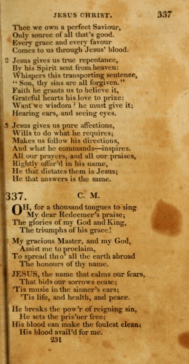 Hymns, Selected and Original: for public and private worship (1st ed.) page 231