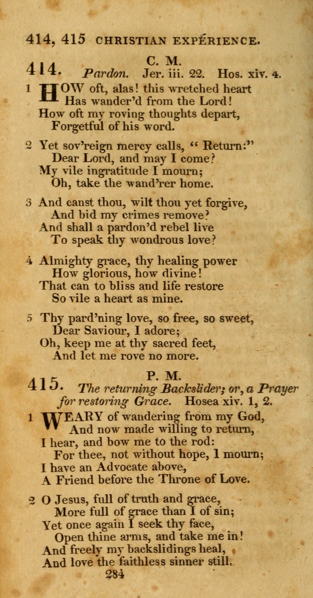 Hymns, Selected and Original: for public and private worship (1st ed.) page 284