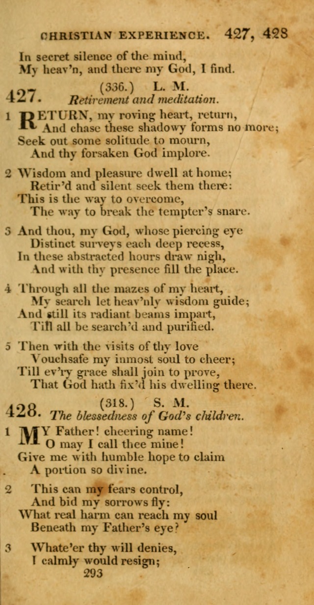 Hymns, Selected and Original: for public and private worship (1st ed.) page 293