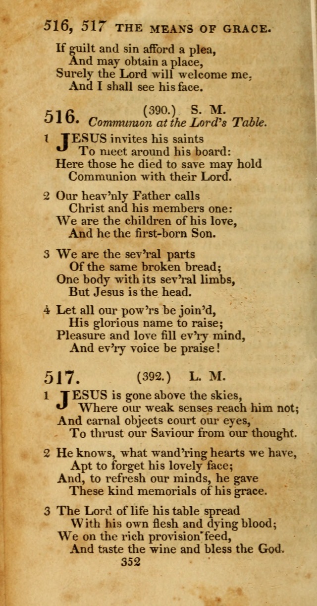 Hymns, Selected and Original: for public and private worship (1st ed.) page 352