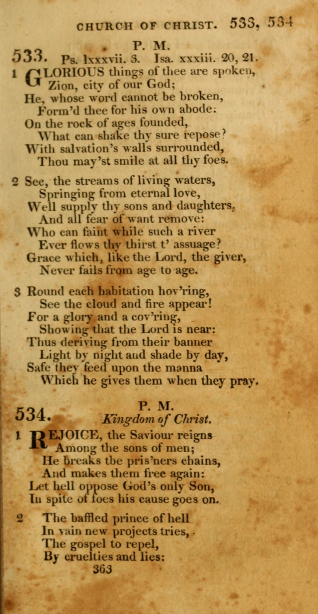 Hymns, Selected and Original: for public and private worship (1st ed.) page 363