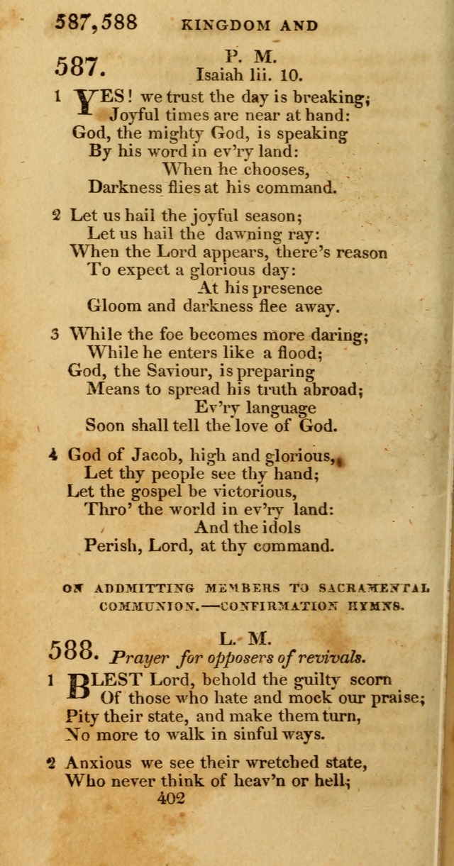 Hymns, Selected and Original: for public and private worship (1st ed.) page 402