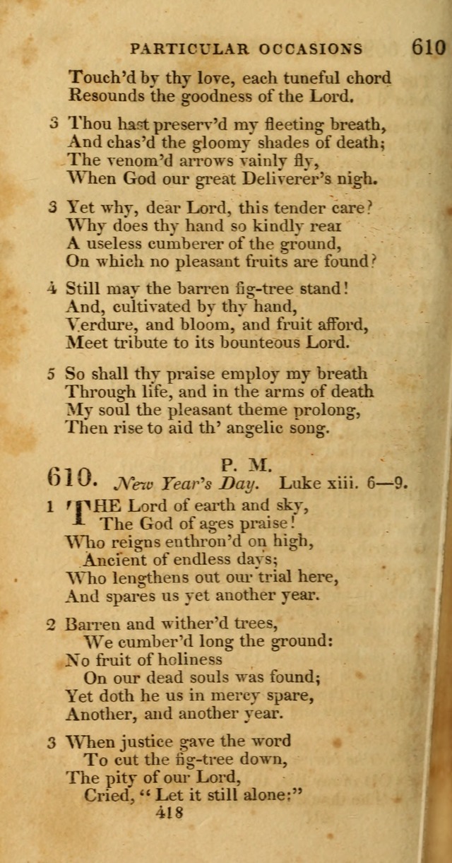 Hymns, Selected and Original: for public and private worship (1st ed.) page 418