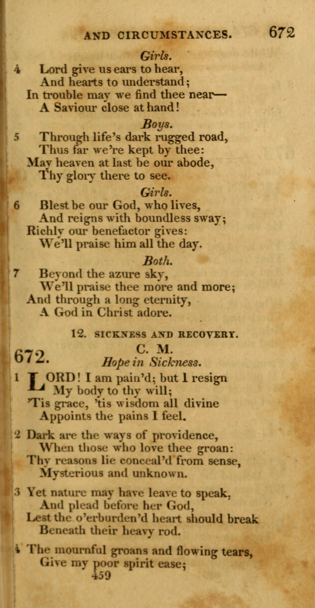Hymns, Selected and Original: for public and private worship (1st ed.) page 459