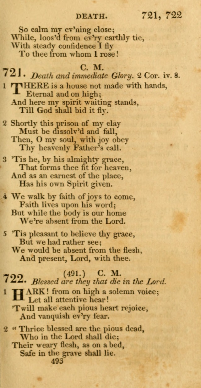 Hymns, Selected and Original: for public and private worship (1st ed.) page 493