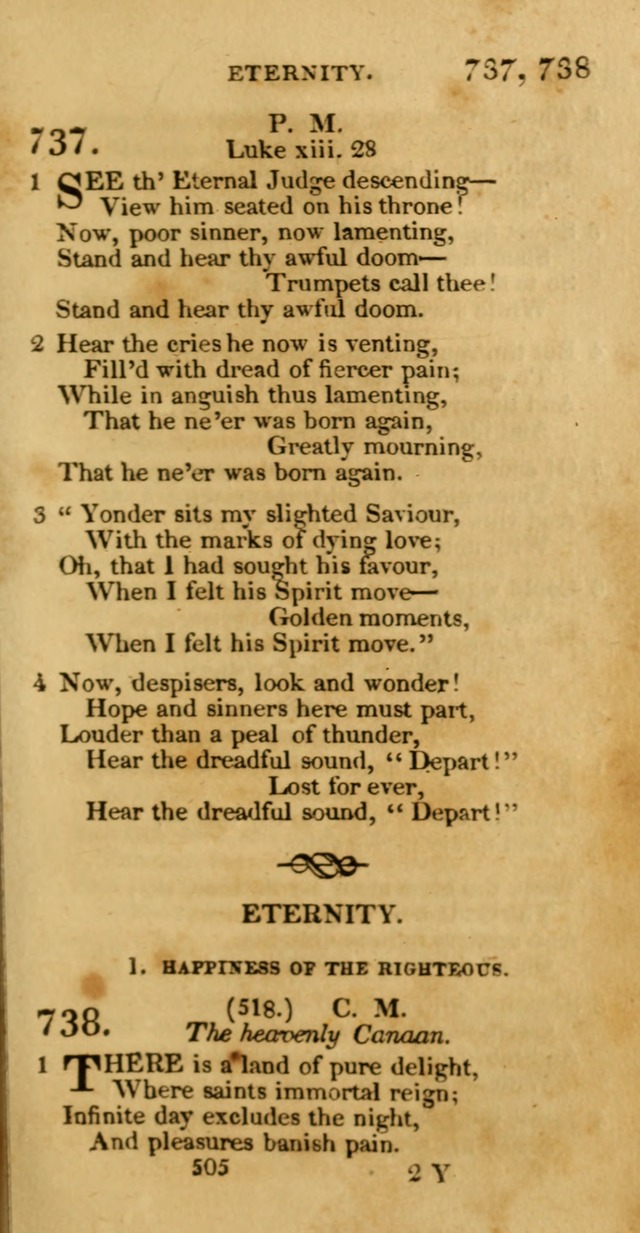 Hymns, Selected and Original: for public and private worship (1st ed.) page 505