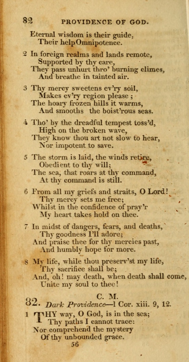 Hymns, Selected and Original: for public and private worship (1st ed.) page 56