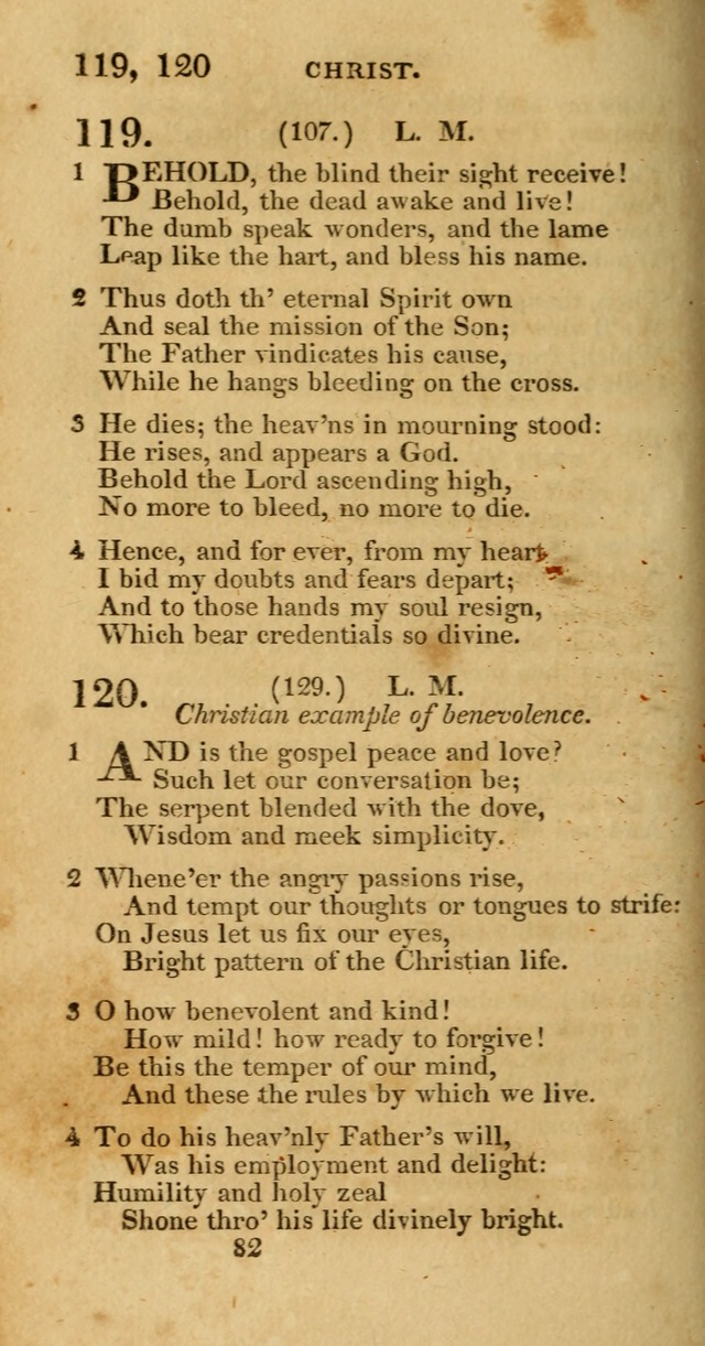 Hymns, Selected and Original: for public and private worship (1st ed.) page 82