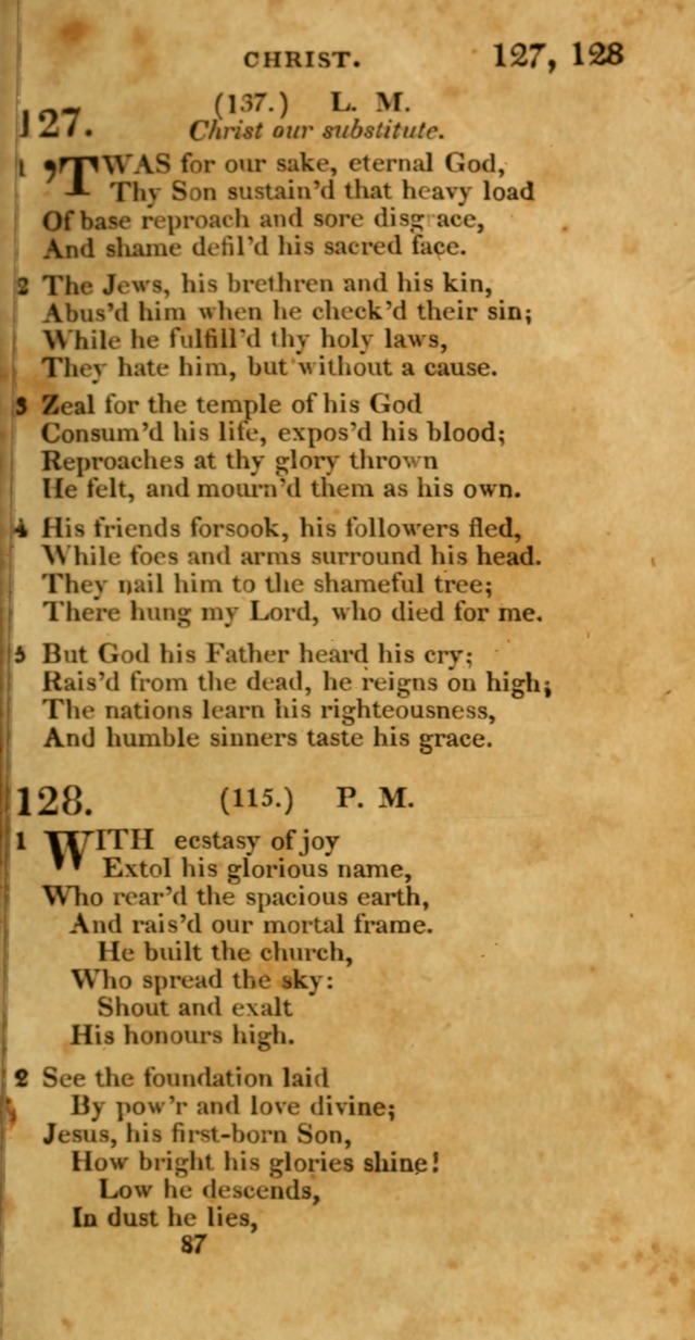 Hymns, Selected and Original: for public and private worship (1st ed.) page 87