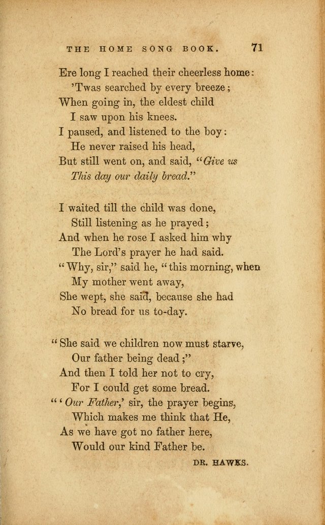 Home Song Book, prepared for the use of the Children of the Home for the Friendless page 59