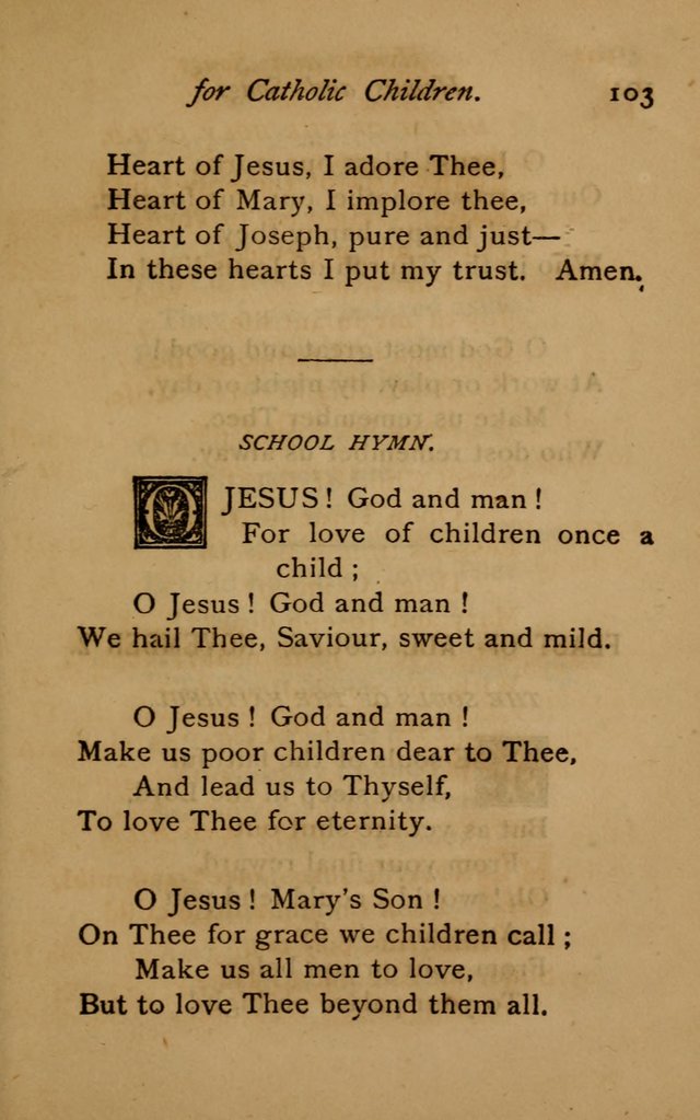 Hymns and Songs for Catholic Children page 103