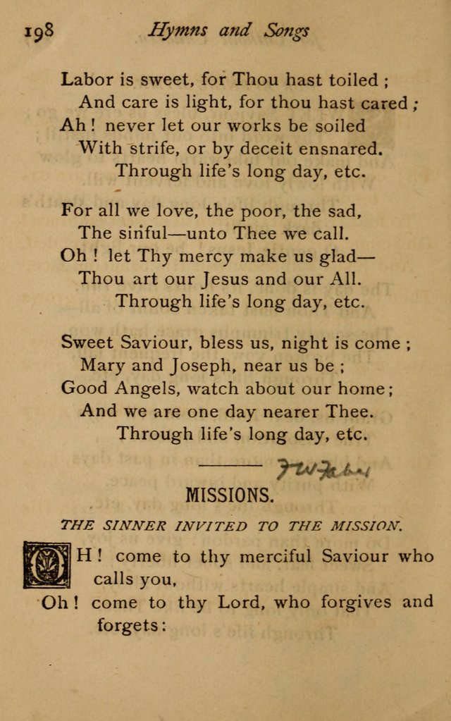Hymns and Songs for Catholic Children page 198
