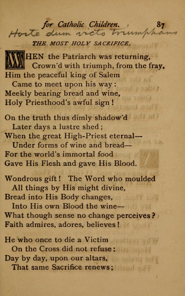 Hymns and Songs for Catholic Children page 87