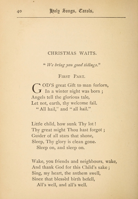Holy Songs, Carols, and Sacred Ballads page 40
