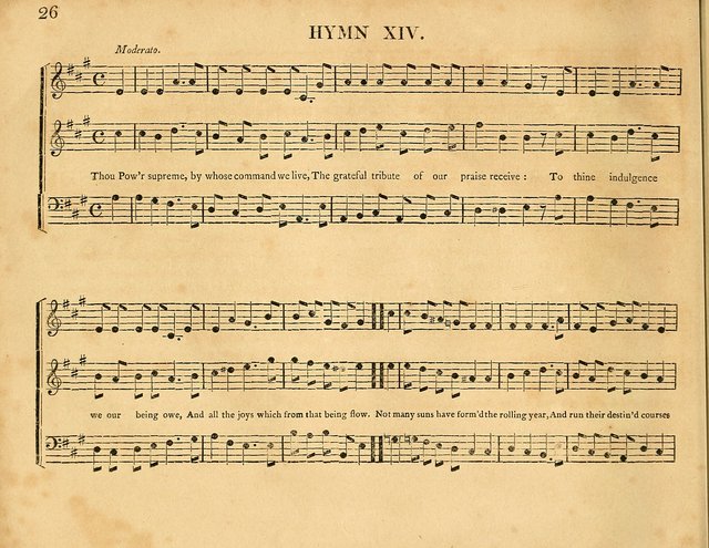 Hymns, Suitable for the Devotion of  Families and Churches: selected from various authors page 26