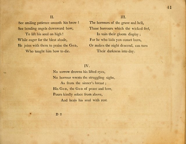 Hymns, Suitable for the Devotion of  Families and Churches: selected from various authors page 41