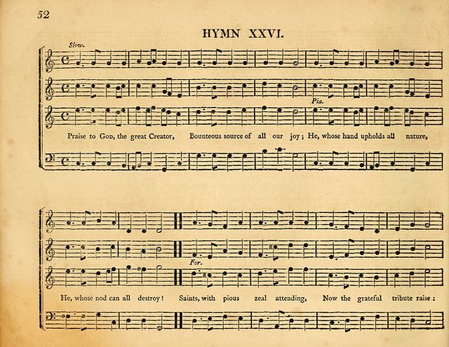 Hymns, Suitable for the Devotion of  Families and Churches: selected from various authors page 52