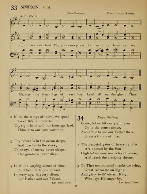 High School Hymnal: a collection of Psalms and Hymns for the use of High Schools and Seminaries page 20