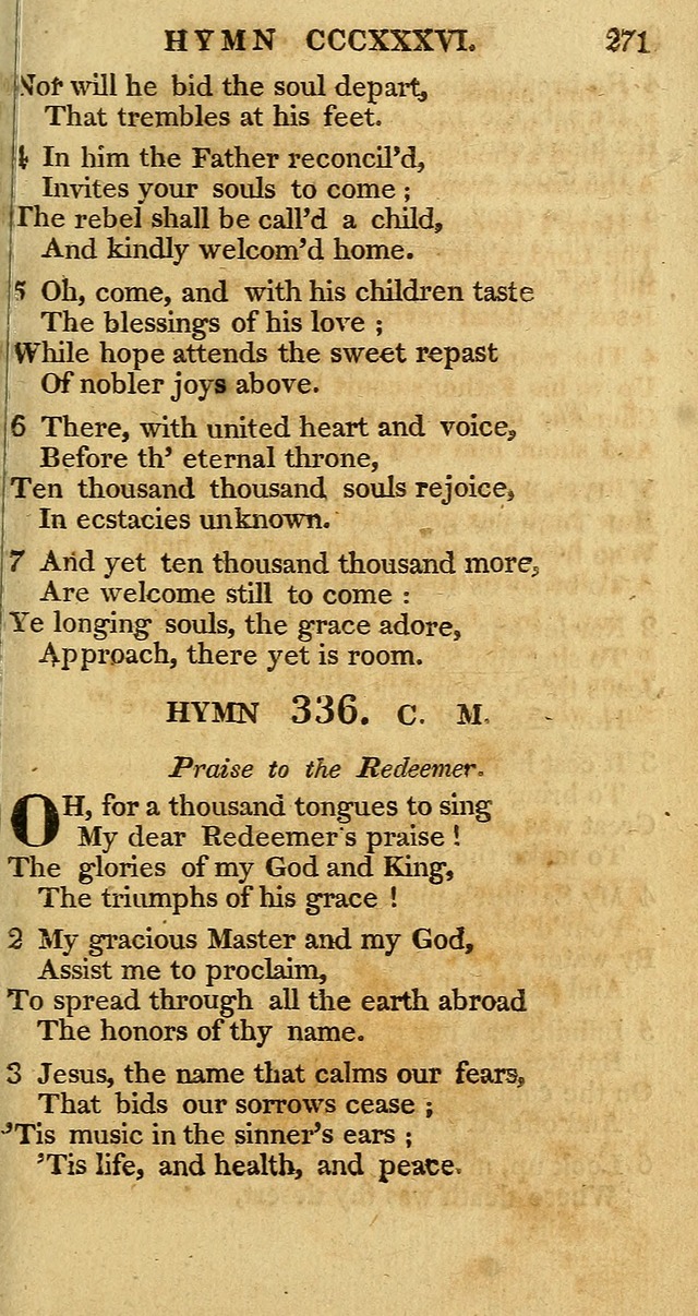 The Hartford selection of hymns, from the most approved authors: to which are added, a number never before published page 276
