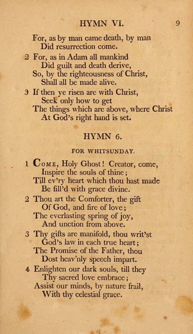 Hymns, Selected from the Most Approved Authors, for the use of Trinity Church, Boston page 10