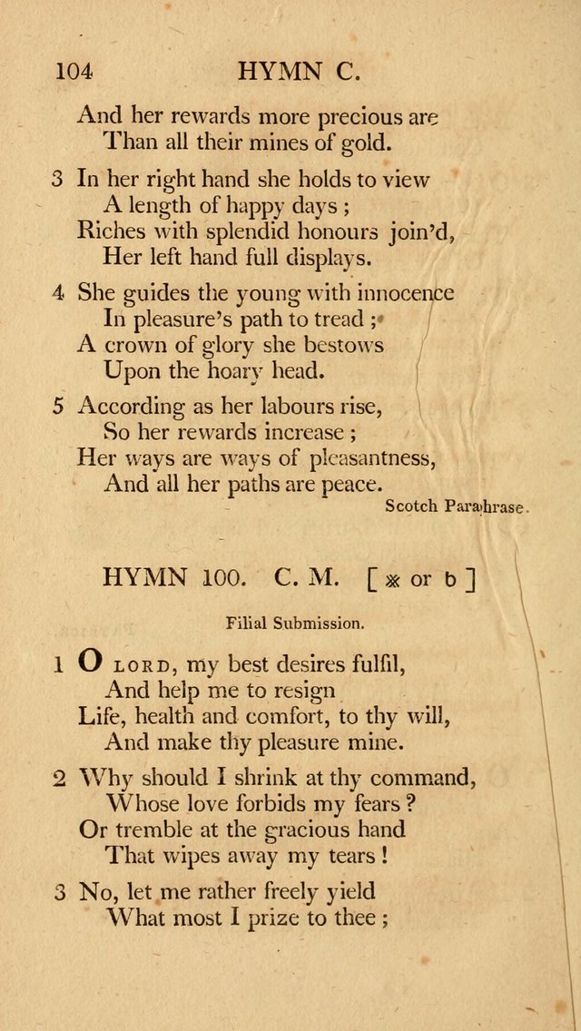 Hymns, Selected from the Most Approved Authors, for the use of Trinity Church, Boston page 105