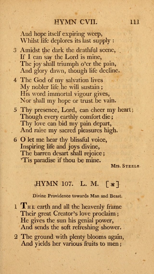Hymns, Selected from the Most Approved Authors, for the use of Trinity Church, Boston page 112