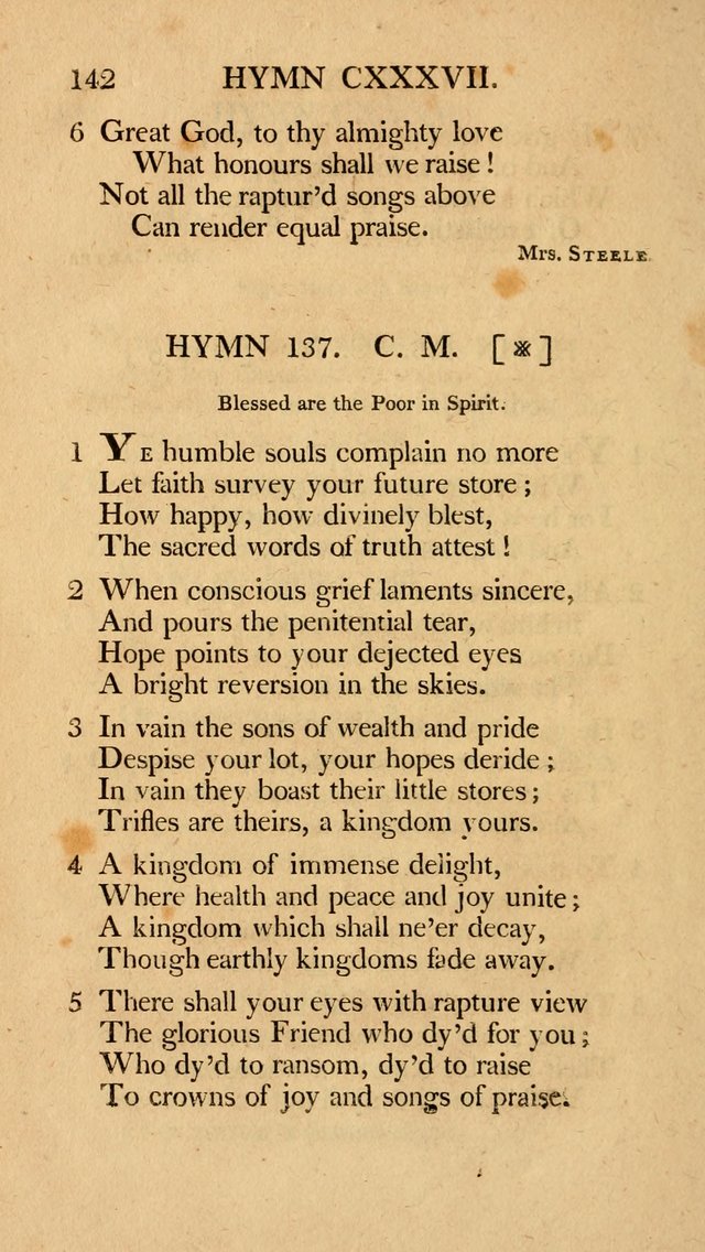 Hymns, Selected from the Most Approved Authors, for the use of Trinity Church, Boston page 143