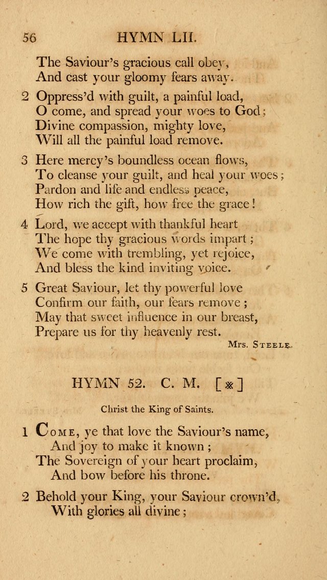 Hymns, Selected from the Most Approved Authors, for the use of Trinity Church, Boston page 57