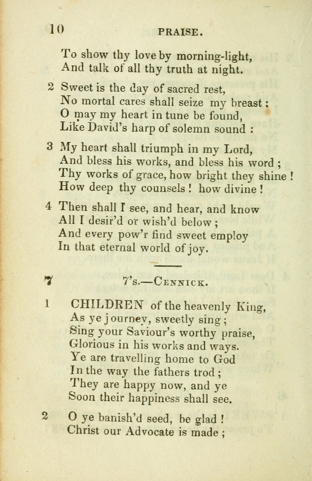 Hymns for Social Meetings page 10