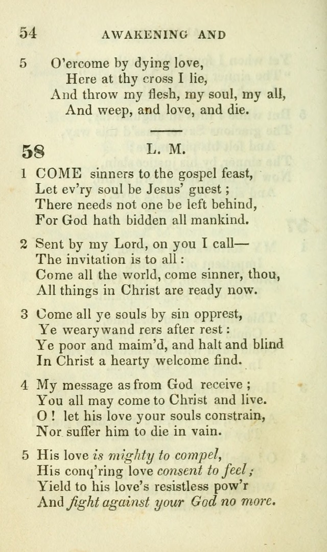 Hymns for Social Meetings page 54