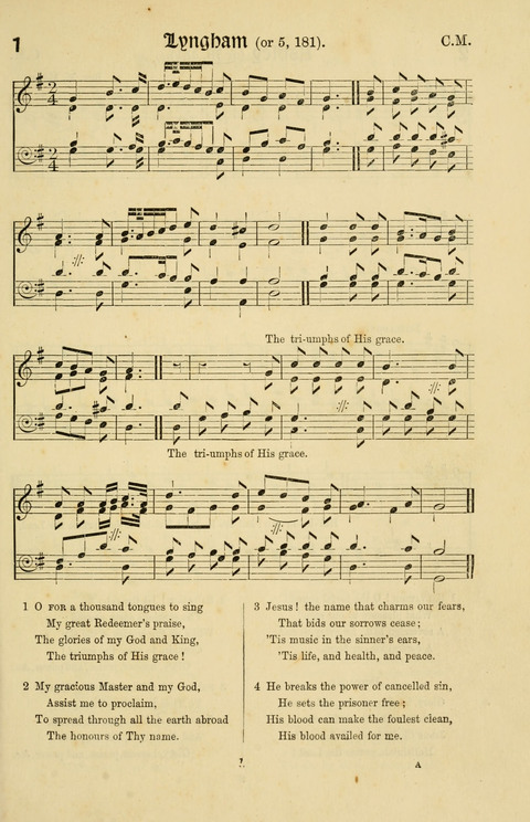 Hymns and Songs: for Mission Services and Conventions, with tunes (Enlarged ed.) page 1