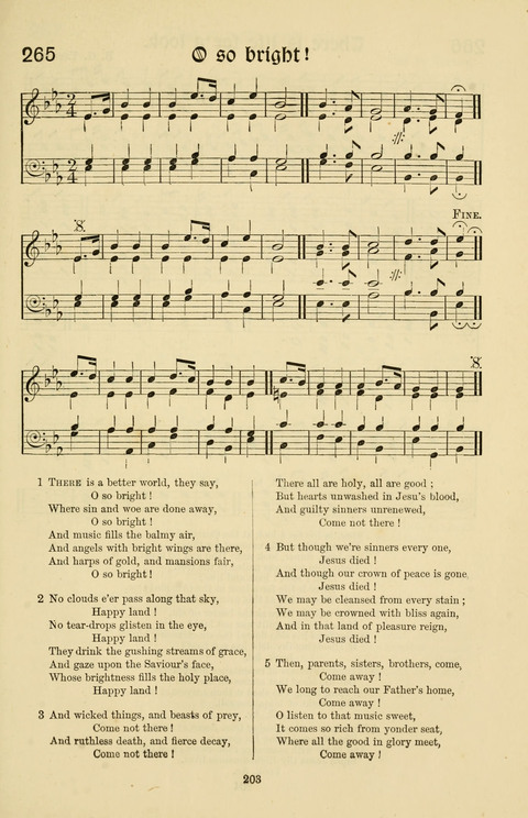 Hymns and Songs: for Mission Services and Conventions, with tunes (Enlarged ed.) page 203