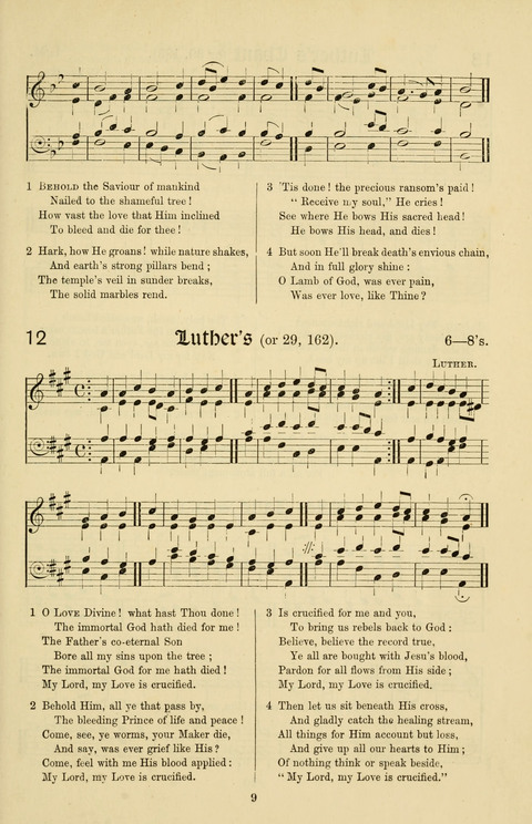 Hymns and Songs: for Mission Services and Conventions, with tunes (Enlarged ed.) page 9