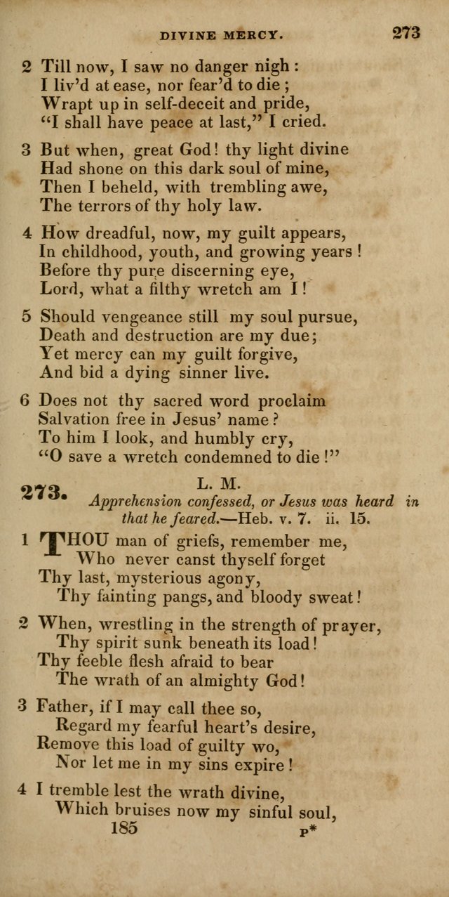 Hymns, Selected and Original, for Public and Private Worship page 185