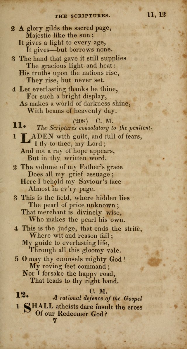 Hymns, Selected and Original, for Public and Private Worship page 7