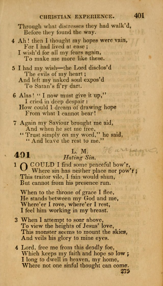 Hymns: selected and original, for public and private worship (30th ed.) page 275