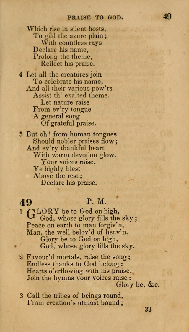 Hymns: selected and original, for public and private worship (30th ed.) page 33