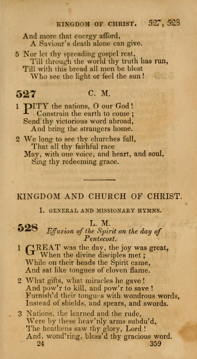 Hymns: selected and original, for public and private worship (30th ed.) page 359