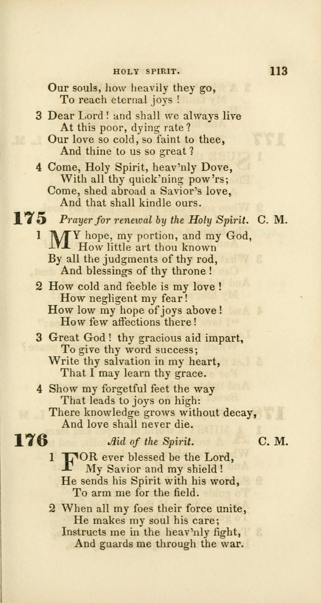 Hymns: selected and original, for public and private worship (60th ed., 1st rev. ed.) page 113