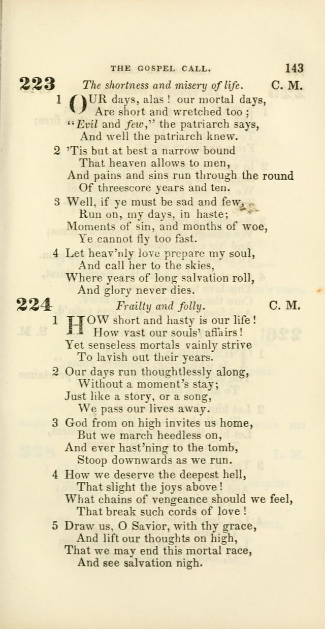 Hymns: selected and original, for public and private worship (60th ed., 1st rev. ed.) page 143
